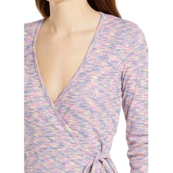 Lisa Says Gah dress Lucille Long Sleeve Wrap style Berry Size Small - Picture 7 of 8